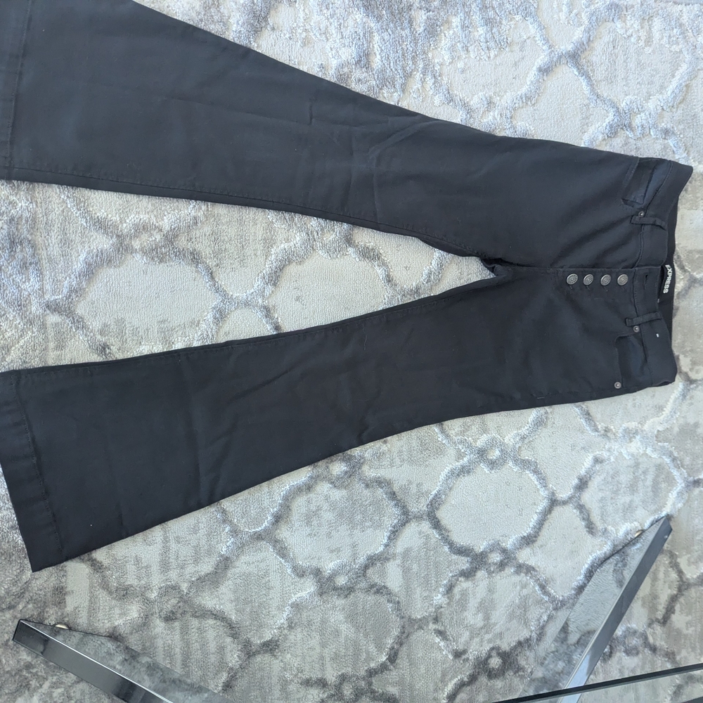 Women's Black Button-Up Pants